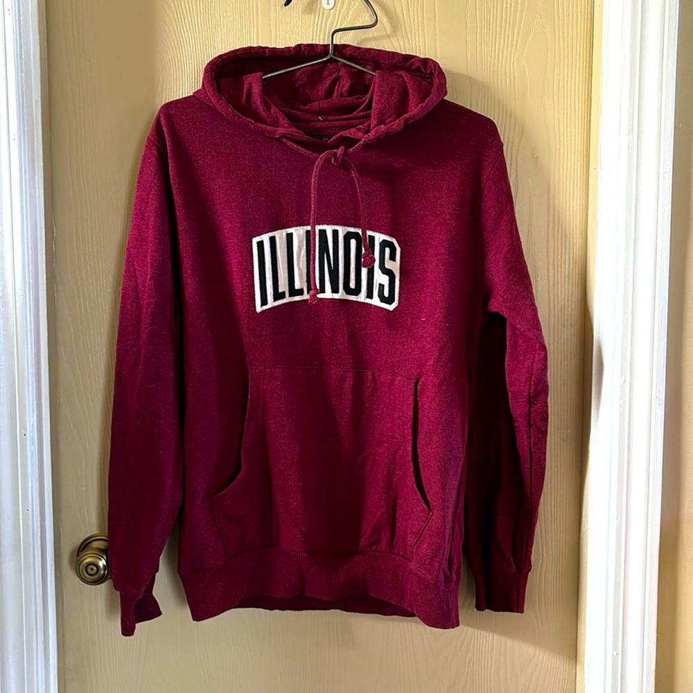 Illinois hoodie, Sz M, Maroon